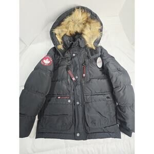 New Canada Weather Gear Girls Boys 7 Snap-Up Full-Zip Parka Winter Gear Outdoor